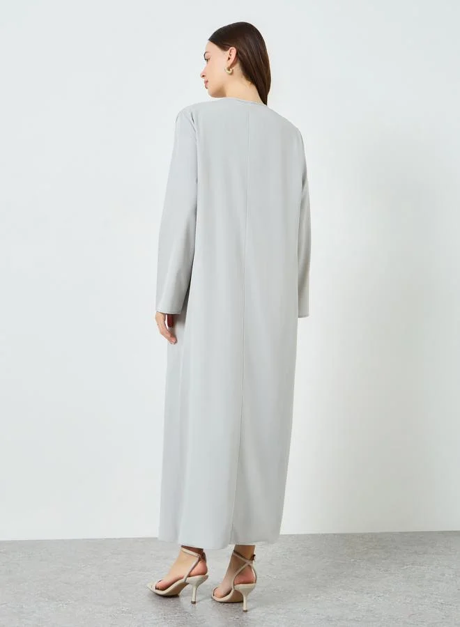 Styli  Women Grey Front Tie Detail Kimonos for Women | Best Price UAE